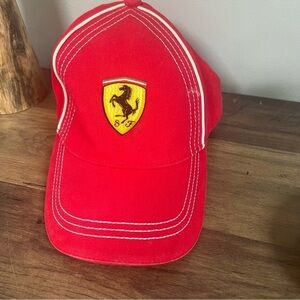 Ferrari kids Hat Classic Logo Original Red Strapback Baseball Cap Embroidered